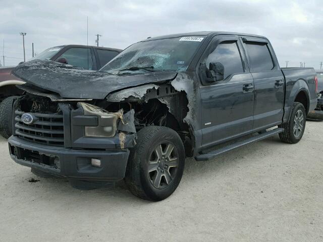 1FTEW1CP2GKF03983 - 2016 FORD F150 BLACK photo 2