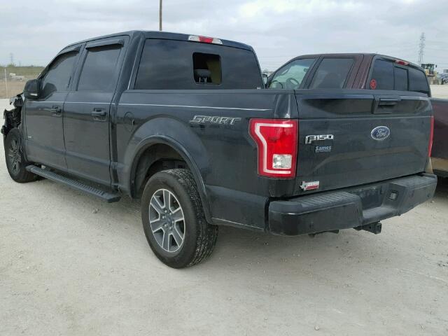 1FTEW1CP2GKF03983 - 2016 FORD F150 BLACK photo 3