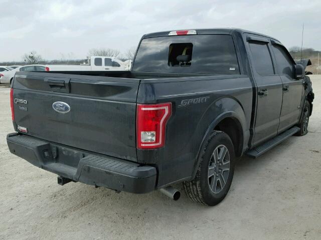 1FTEW1CP2GKF03983 - 2016 FORD F150 BLACK photo 4