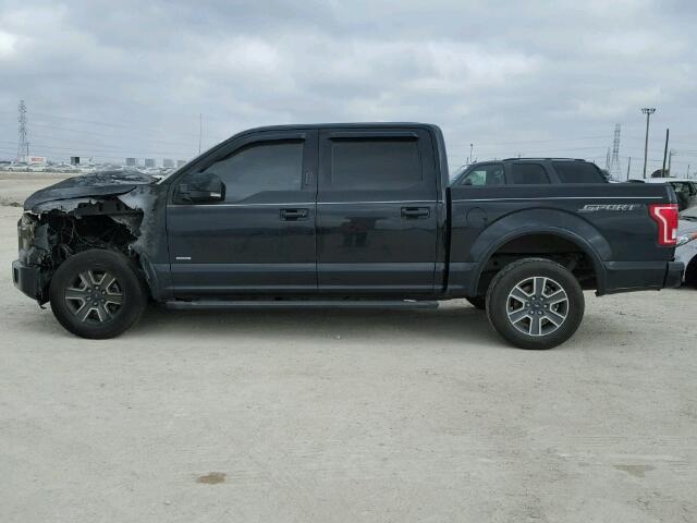 1FTEW1CP2GKF03983 - 2016 FORD F150 BLACK photo 9