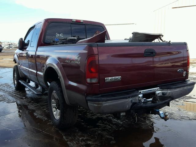 1FTSX21P16EB08358 - 2006 FORD F250 SUPER BURGUNDY photo 3