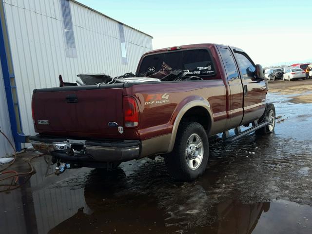 1FTSX21P16EB08358 - 2006 FORD F250 SUPER BURGUNDY photo 4