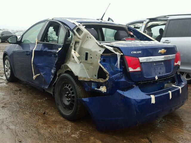 1G1PA5SH6D7219983 - 2013 CHEVROLET CRUZE LS BLUE photo 3