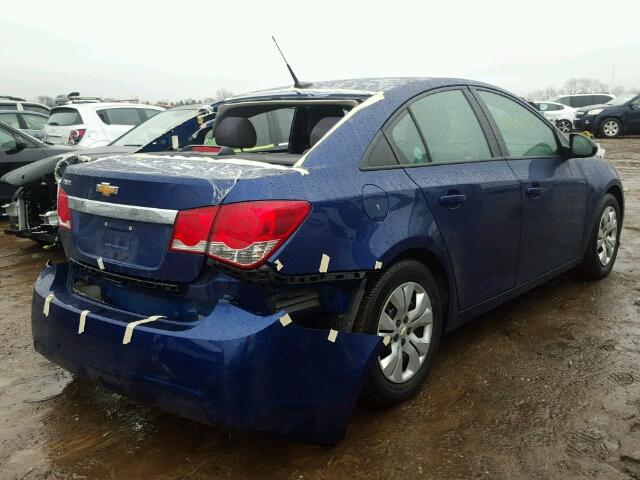 1G1PA5SH6D7219983 - 2013 CHEVROLET CRUZE LS BLUE photo 4