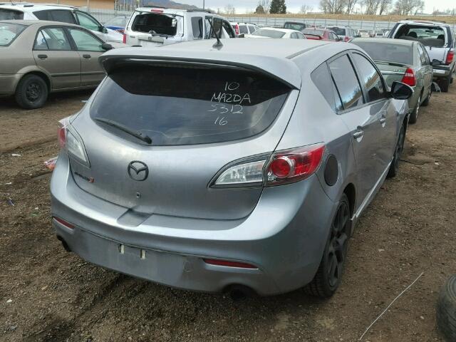 JM1BL1H35A1204776 - 2010 MAZDA SPEED 3 GRAY photo 4