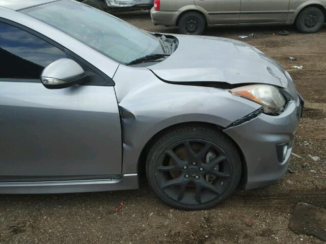 JM1BL1H35A1204776 - 2010 MAZDA SPEED 3 GRAY photo 9