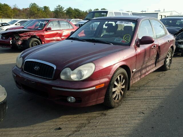 KMHWF35H22A525367 - 2002 HYUNDAI SONATA GLS BURGUNDY photo 2