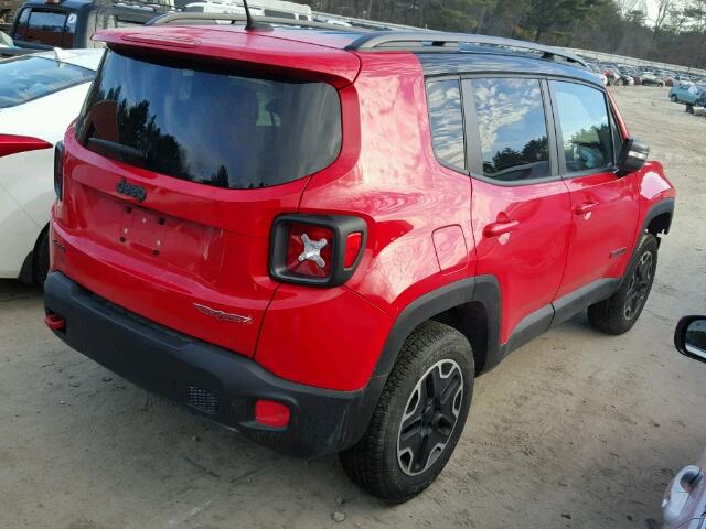 ZACCJBCT0FPB74205 - 2015 JEEP RENEGADE T RED photo 4