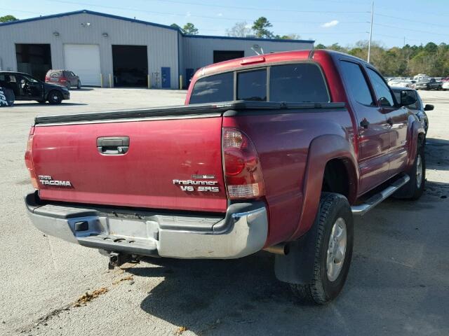 3TMJU62N78M064470 - 2008 TOYOTA TACOMA RED photo 4