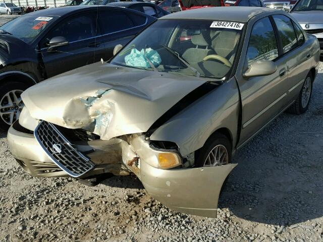 3N1CB51D71L491549 - 2001 NISSAN SENTRA XE GOLD photo 2