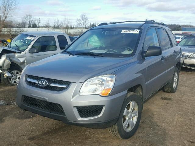 KNDJF724X97590613 - 2009 KIA SPORTAGE L GRAY photo 2