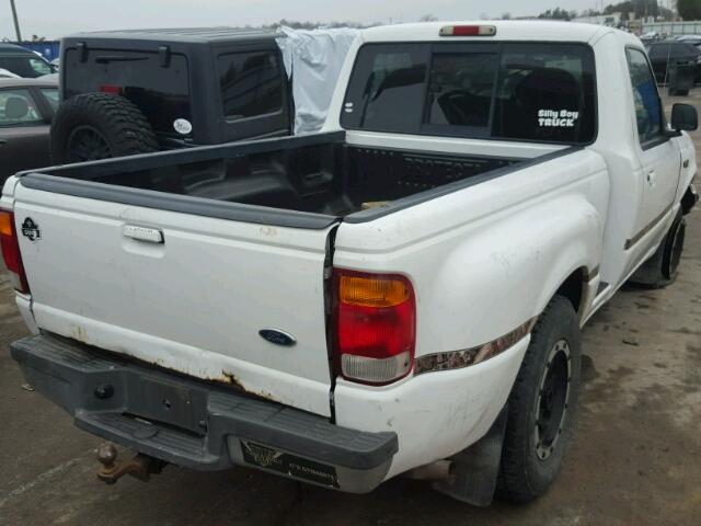 1FTYR10U4WPB34186 - 1998 FORD RANGER WHITE photo 4