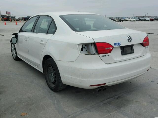 3VWDP7AJ8DM282658 - 2013 VOLKSWAGEN JETTA SE WHITE photo 3