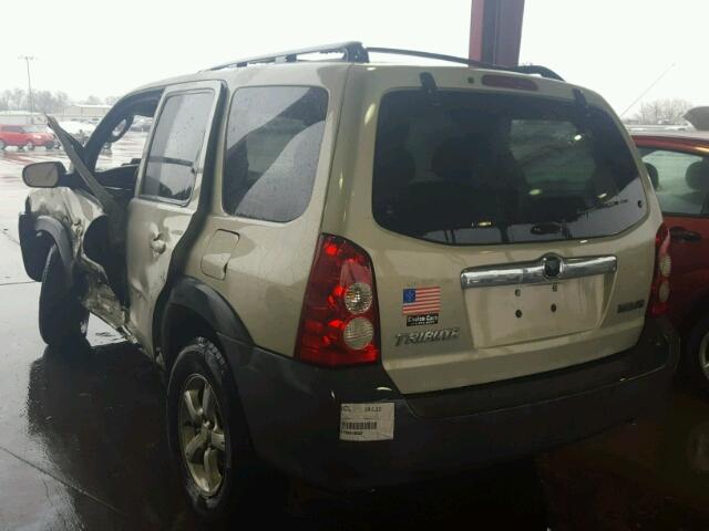 4F2YZ02Z26KM10381 - 2006 MAZDA TRIBUTE I GOLD photo 3