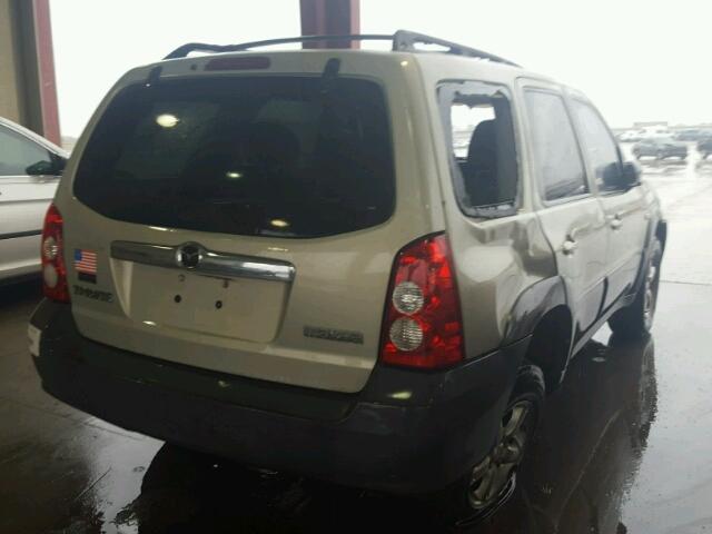 4F2YZ02Z26KM10381 - 2006 MAZDA TRIBUTE I GOLD photo 4