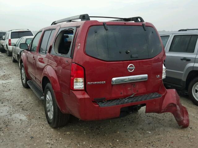 5N1AR18U96C618444 - 2006 NISSAN PATHFINDER BURGUNDY photo 3