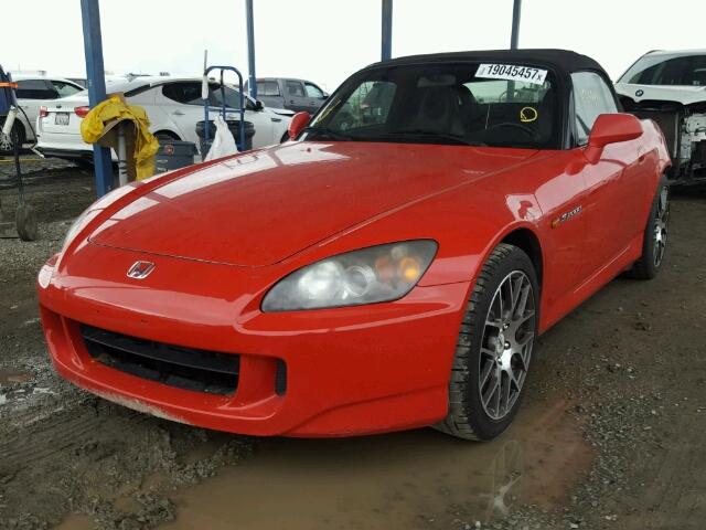 JHMAP21454T003251 - 2004 HONDA S2000 RED photo 2