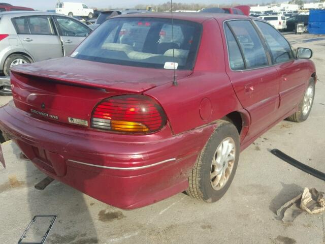 1G2NE52T5VC840099 - 1997 PONTIAC GRAND AM S Qırmızı foto 4