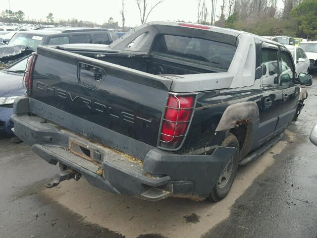 3GNEK13T42G113080 - 2002 CHEVROLET AVALANCHE BLACK photo 4