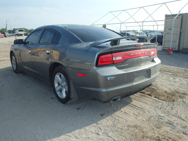 2C3CDXBG1CH260402 - 2012 DODGE CHARGER SE GRAY photo 3