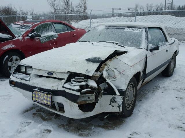 1FABP27MXGF284078 - 1986 FORD MUSTANG LX WHITE photo 2