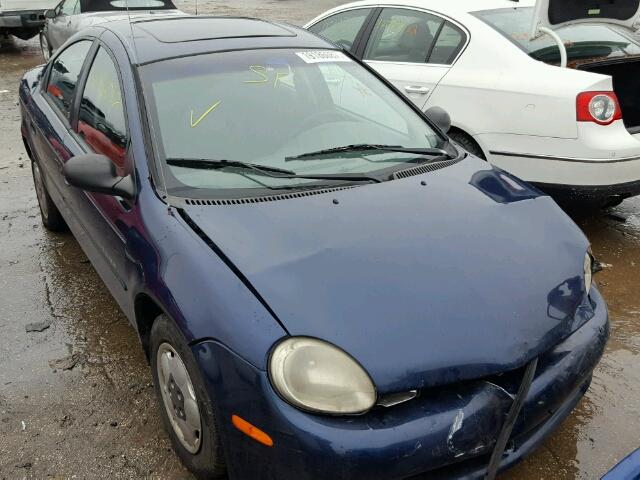 1B3ES46C21D231356 - 2001 DODGE NEON SE BLUE photo 1