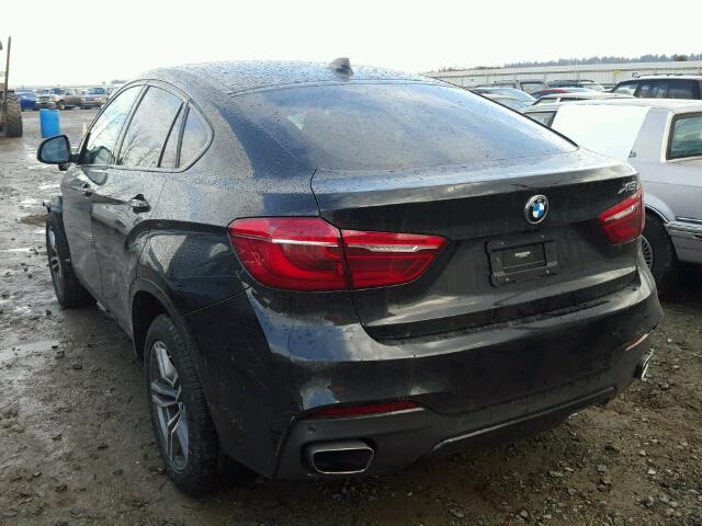 5UXKU2C56G0N80007 - 2016 BMW X6 XDRIVE3 BLACK photo 3