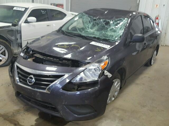 3N1CN7AP7FL925845 - 2015 NISSAN VERSA GRAY photo 2