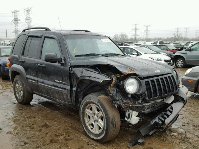 1J8GL48KX3W725795 - 2003 JEEP LIBERTY BLACK photo 1