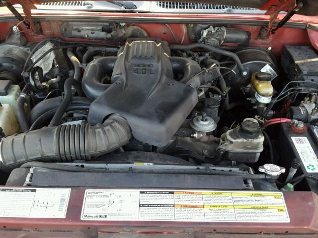 1FMYU60E51UA88250 - 2001 FORD EXPLORER S RED photo 7