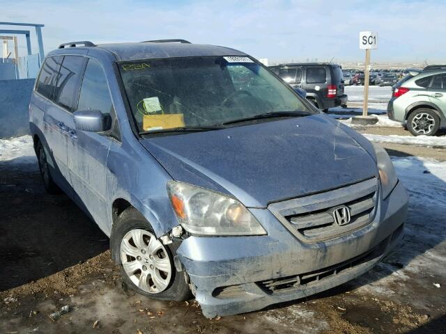 5FNRL384X6B504153 - 2006 HONDA ODYSSEY EX BLUE photo 1