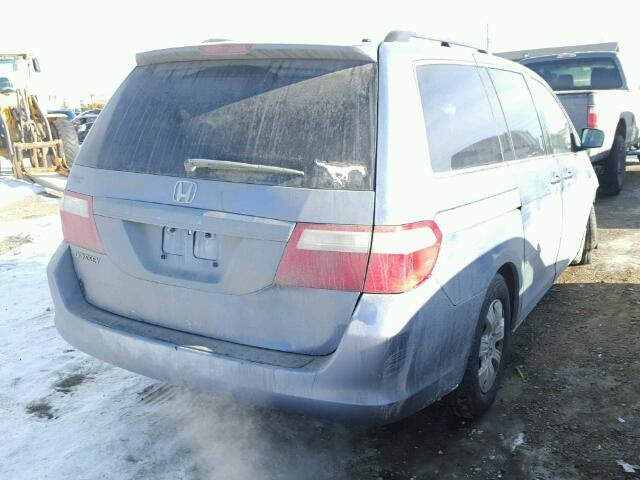 5FNRL384X6B504153 - 2006 HONDA ODYSSEY EX BLUE photo 4