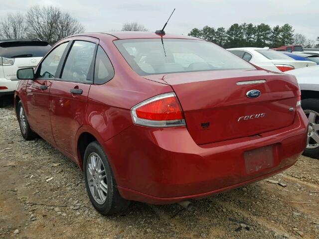 1FAHP3FN0BW141479 - 2011 FORD FOCUS SE RED photo 3