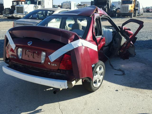 3N1CB51D65L466051 - 2005 NISSAN SENTRA 1.8 MAROON photo 4