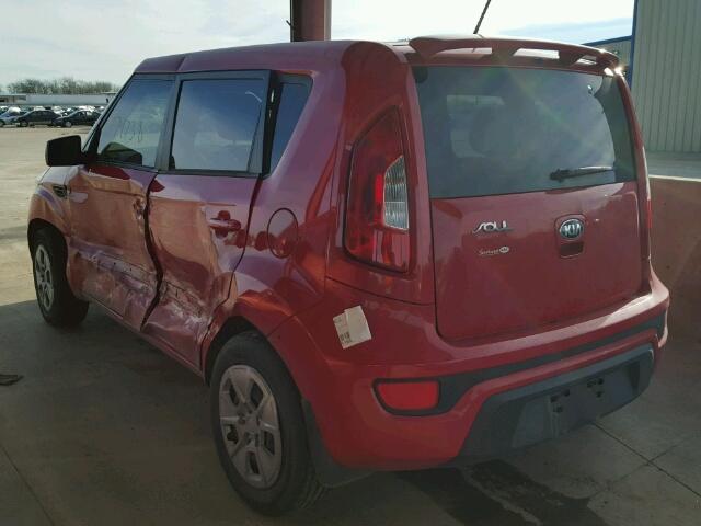 KNDJT2A50D7604467 - 2013 KIA SOUL RED photo 3