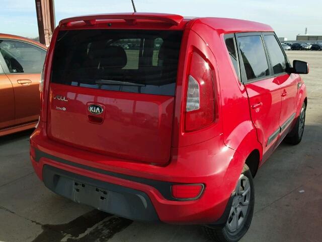 KNDJT2A50D7604467 - 2013 KIA SOUL RED photo 4