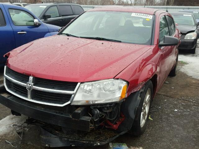 1B3LC56B09N529007 - 2009 DODGE AVENGER SX RED photo 2