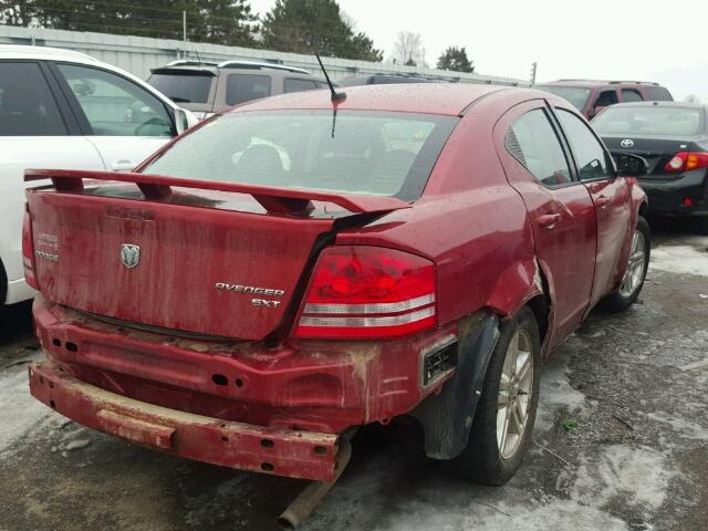 1B3LC56B09N529007 - 2009 DODGE AVENGER SX RED photo 4