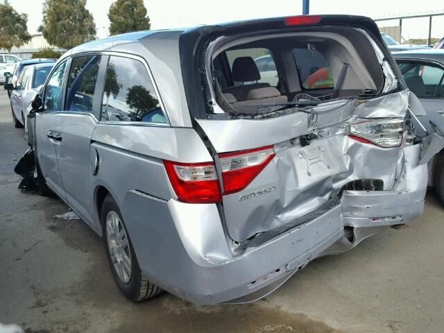 5FNRL5H26DB088335 - 2013 HONDA ODYSSEY LX SILVER photo 3