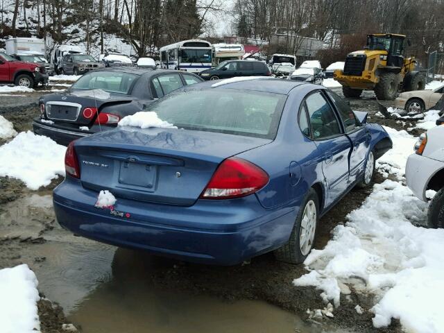 1FAHP53264A196718 - 2004 FORD TAURUS SE BLUE photo 4