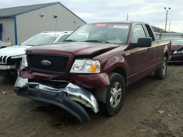 1FTPX12564NA60639 - 2004 FORD F150 MAROON photo 2