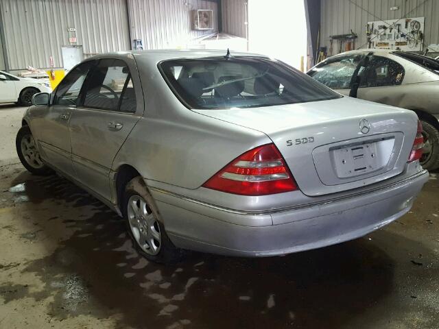 WDBNG75J72A283620 - 2002 MERCEDES-BENZ S 500 SILVER photo 3