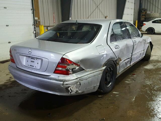 WDBNG75J72A283620 - 2002 MERCEDES-BENZ S 500 SILVER photo 4