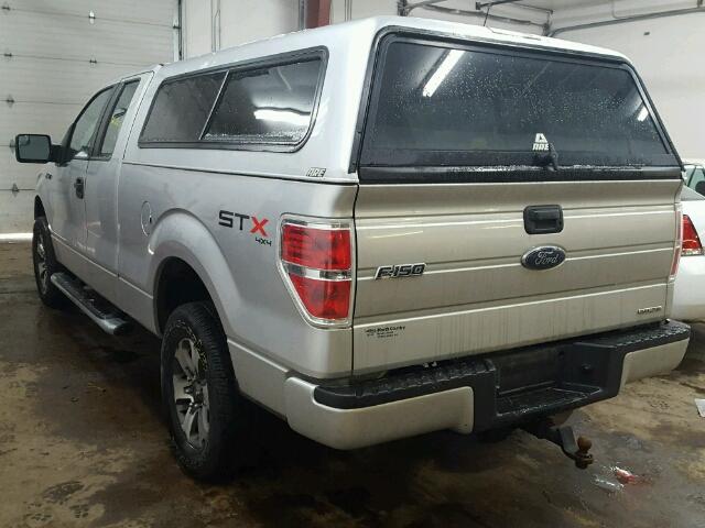 1FTFX1EF6DFB83044 - 2013 FORD F150 SUPER GRAY photo 3