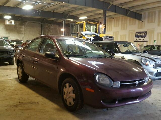 1B3ES46C2YD732533 - 2000 DODGE NEON BASE PURPLE photo 1