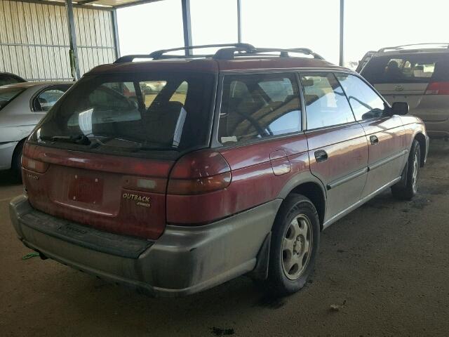 4S3BG6855V7619358 - 1997 SUBARU LEGACY OUT BURGUNDY photo 4