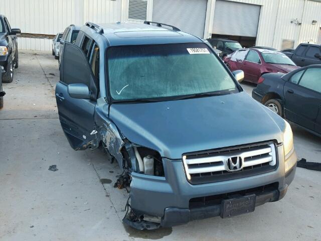 5FNYF28656B041563 - 2006 HONDA PILOT EX BLUE photo 1