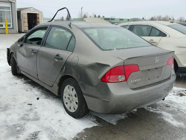 2HGFA16218H124499 - 2008 HONDA CIVIC DX GRAY photo 3