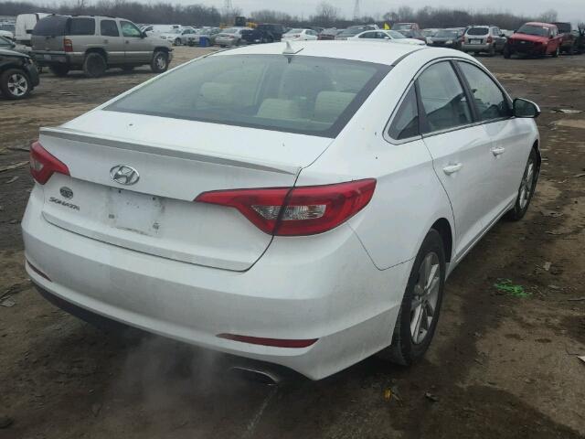 5NPE24AF8FH012032 - 2015 HYUNDAI SONATA WHITE photo 4