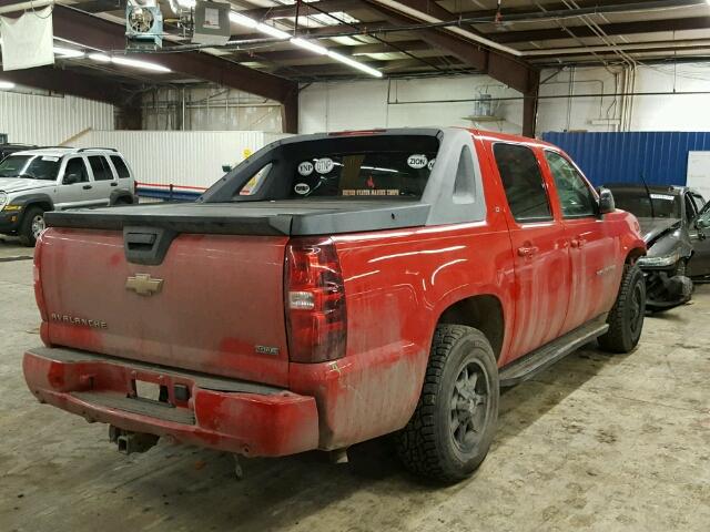 3GNFK22079G162320 - 2009 CHEVROLET AVALANCHE RED photo 4